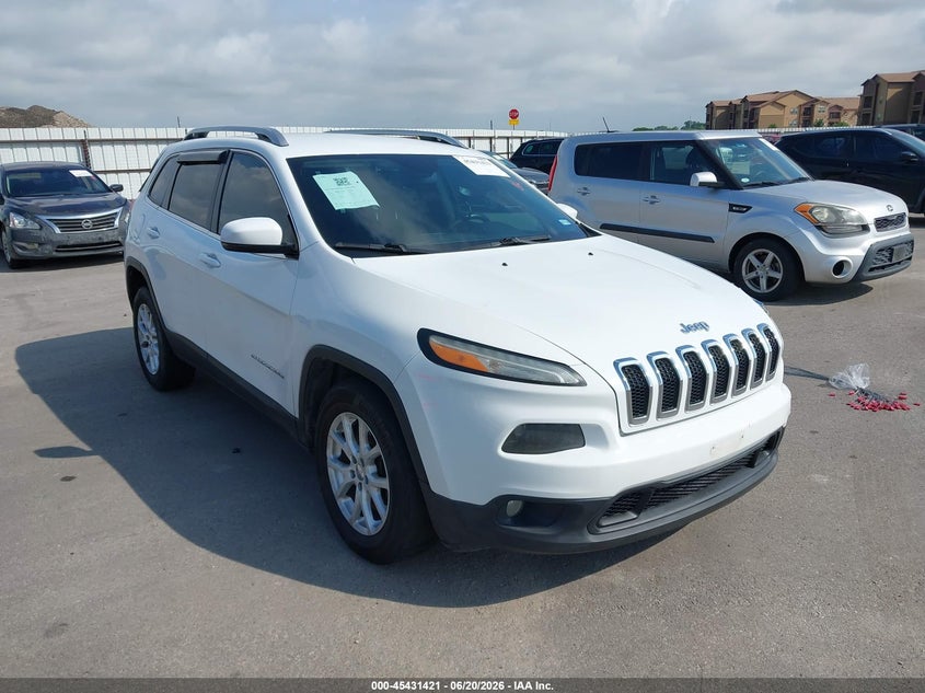 2016 Jeep Cherokee VIN 1C4PJMCS3GW279385 IAAI salvage auction — LEFT FRONT, Original (Texas), sold $1,350 on 2026-08-27 (photo 1)