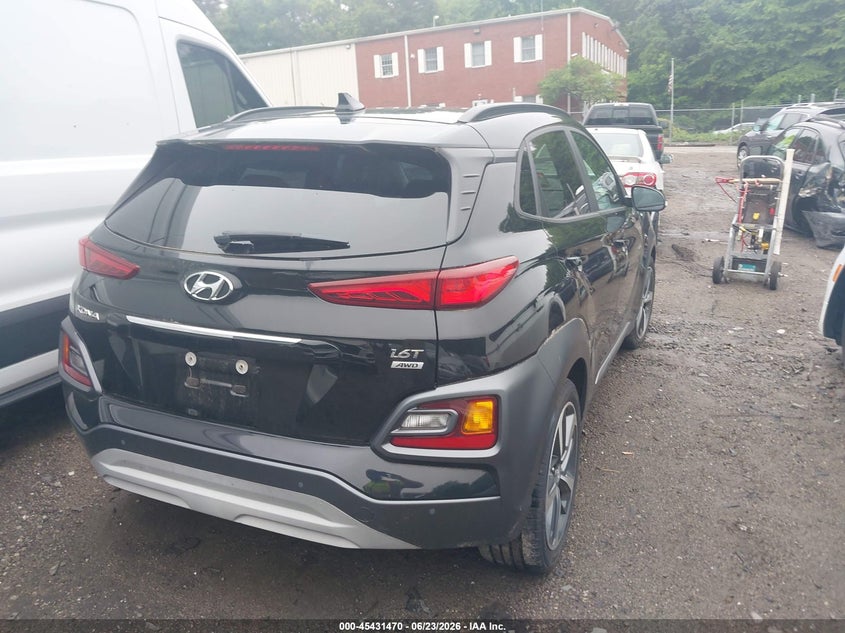 2019 Hyundai Kona VIN KM8K5CA50KU329794 IAAI salvage auction — EXTERIOR BURN, Salvage (Massachusetts), sold $4,875 on 2026-07-14 (photo 4)