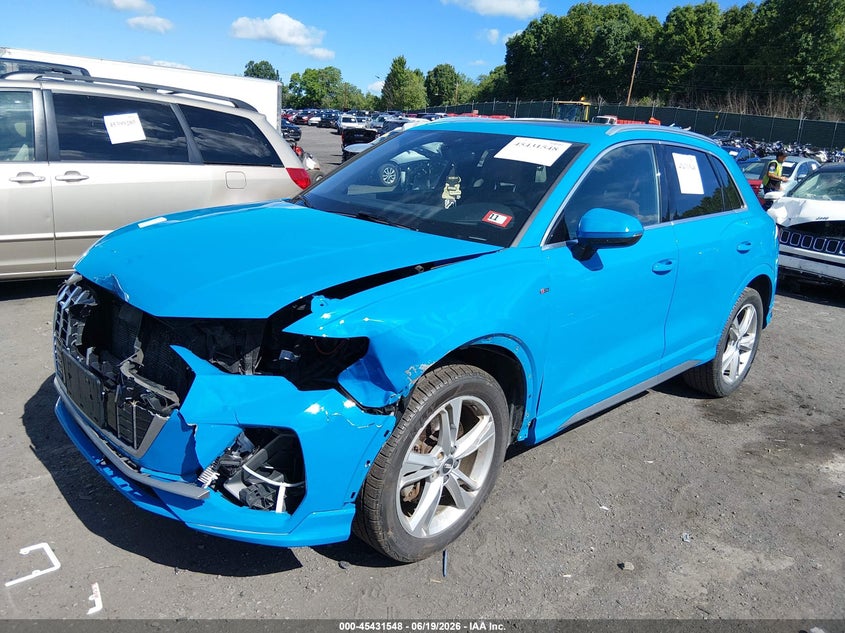 2019 Audi Q3 VIN WA1EECF31K1072584 IAAI salvage auction — FRONT END, Salvage (Pennsylvania), sold $6,600 on 2026-07-10 (photo 2)