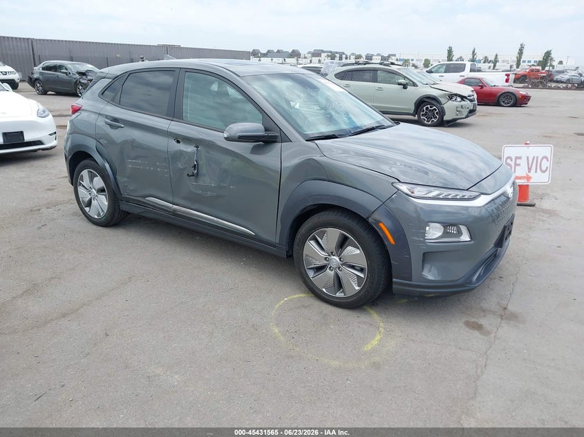 2021 Hyundai Kona VIN KM8K53AG1MU131570 IAAI salvage auction — RIGHT FRONT, Salvage (California), sold $6,100 on 2026-08-02 (photo 1)