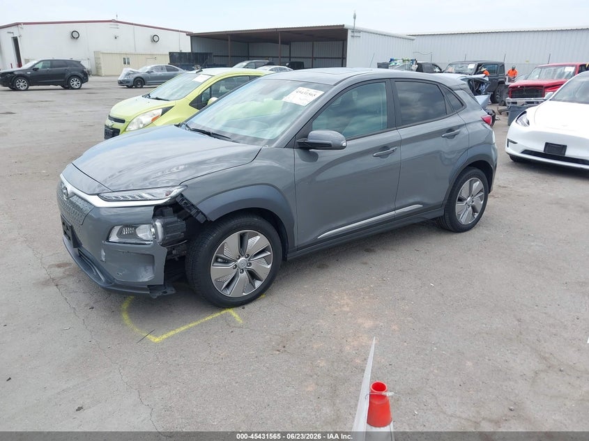 2021 Hyundai Kona VIN KM8K53AG1MU131570 IAAI salvage auction — RIGHT FRONT, Salvage (California), sold $6,100 on 2026-08-02 (photo 2)