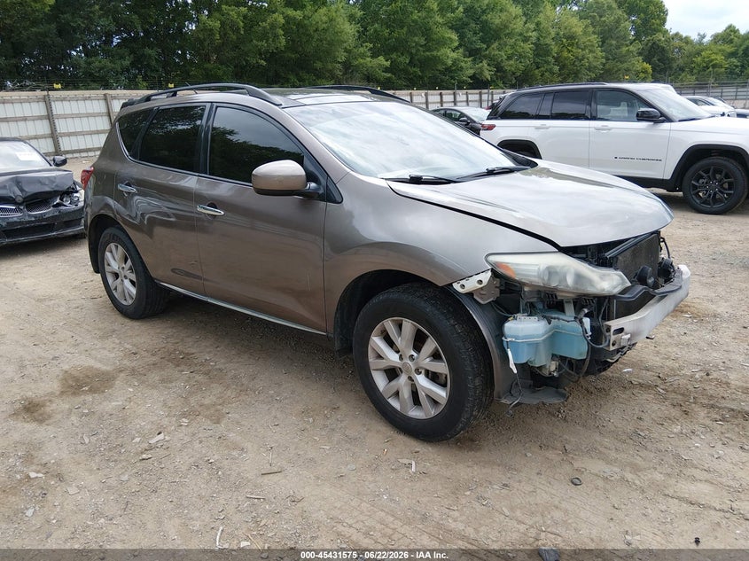 2014 Nissan Murano VIN JN8AZ1MW1EW518593 IAAI salvage auction — FRONT END, Salvage (Tennessee), sold $650 on 2026-07-15 (photo 1)