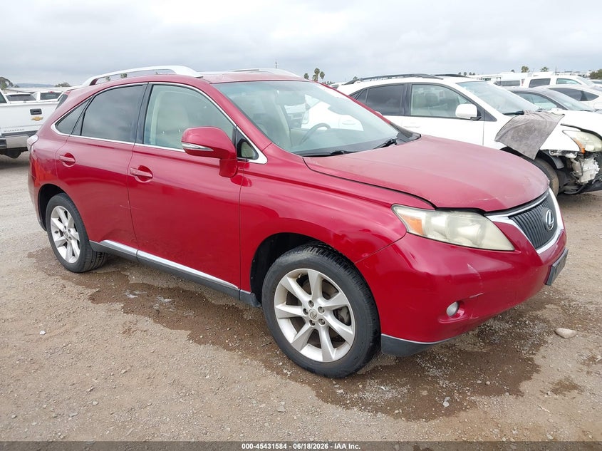 2010 Lexus Rx 350 VIN JTJZK1BA4A2404483 IAAI salvage auction — NORMAL WEAR, Clear - Dealer Only (California), sold $3,700 on 2026-07-29 (photo 1)