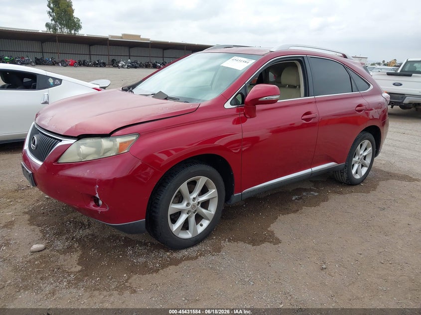 2010 Lexus Rx 350 VIN JTJZK1BA4A2404483 IAAI salvage auction — NORMAL WEAR, Clear - Dealer Only (California), sold $3,700 on 2026-07-29 (photo 2)