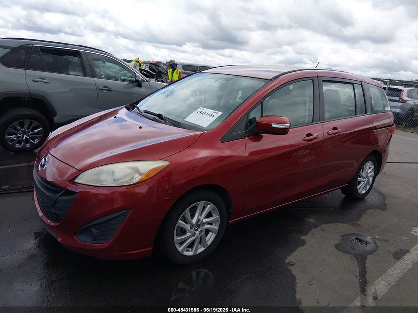 2014 Mazda 5 VIN JM1CW2BL1E0173838 IAAI salvage auction — REAR END, Salvage (North Carolina), sold $600 on 2026-07-09 (photo 2)