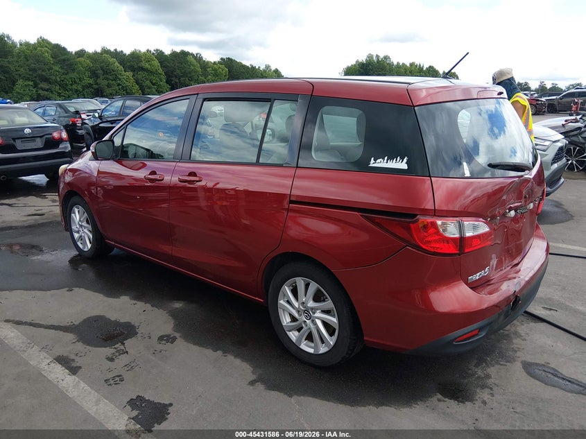 2014 Mazda 5 VIN JM1CW2BL1E0173838 IAAI salvage auction — REAR END, Salvage (North Carolina), sold $600 on 2026-07-09 (photo 3)