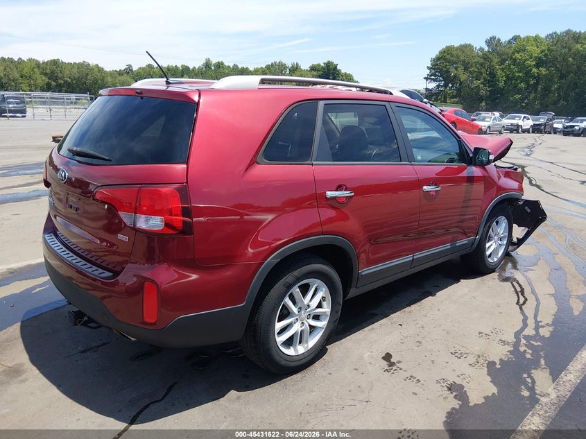 2015 Kia Sorento VIN 5XYKT4A67FG618512 IAAI salvage auction — FRONT END, Salvage (North Carolina), sold $700 on 2026-07-23 (photo 4)