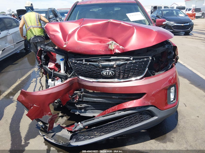 2015 Kia Sorento VIN 5XYKT4A67FG618512 IAAI salvage auction — FRONT END, Salvage (North Carolina), sold $700 on 2026-07-23 (photo 6)