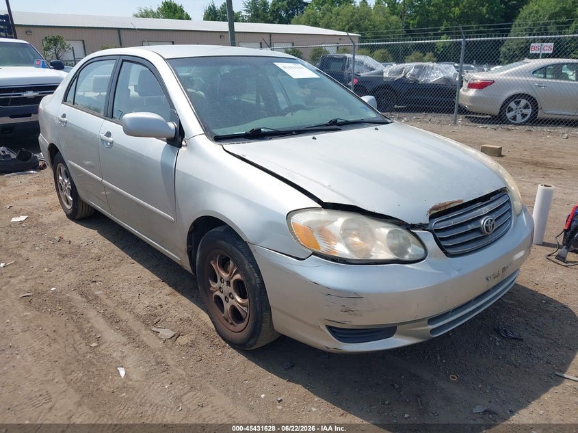 2004 Toyota Corolla VIN JTDBR32E842018068 IAAI salvage auction — LEFT SIDE, Clear (Virginia), sold $625 on 2026-07-20 (photo 1)