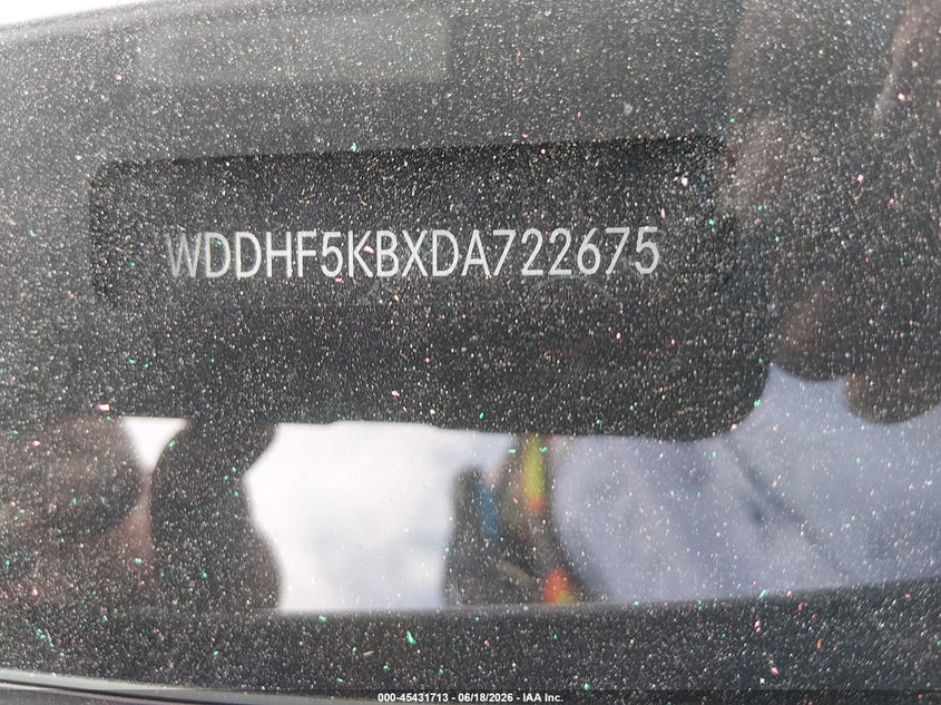 2013 Mercedes-benz E-klasse VIN WDDHF5KBXDA722675 IAAI salvage auction — FRONT END, Salvage (California), sold $2,400 on 2026-08-06 (photo 9)