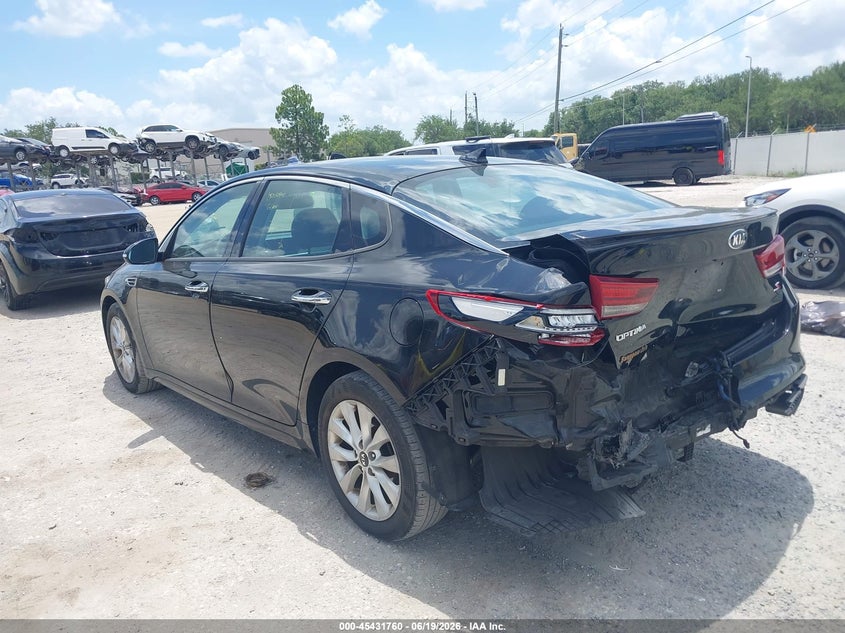 2018 Kia Optima VIN 5XXGT4L35JG188081 IAAI salvage auction — REAR END, Rebuildable (Florida), sold $1,700 on 2026-07-21 (photo 3)