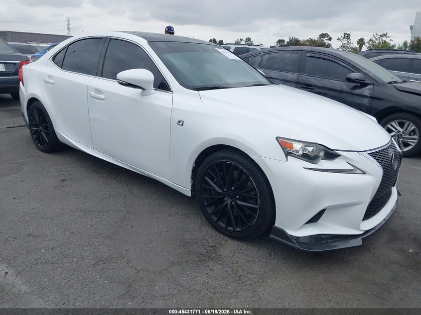 2016 Lexus Is VIN JTHBA1D2XG5009761 IAAI salvage auction — REAR END, Salvage (California), sold $7,500 on 2026-07-09 (photo 1)