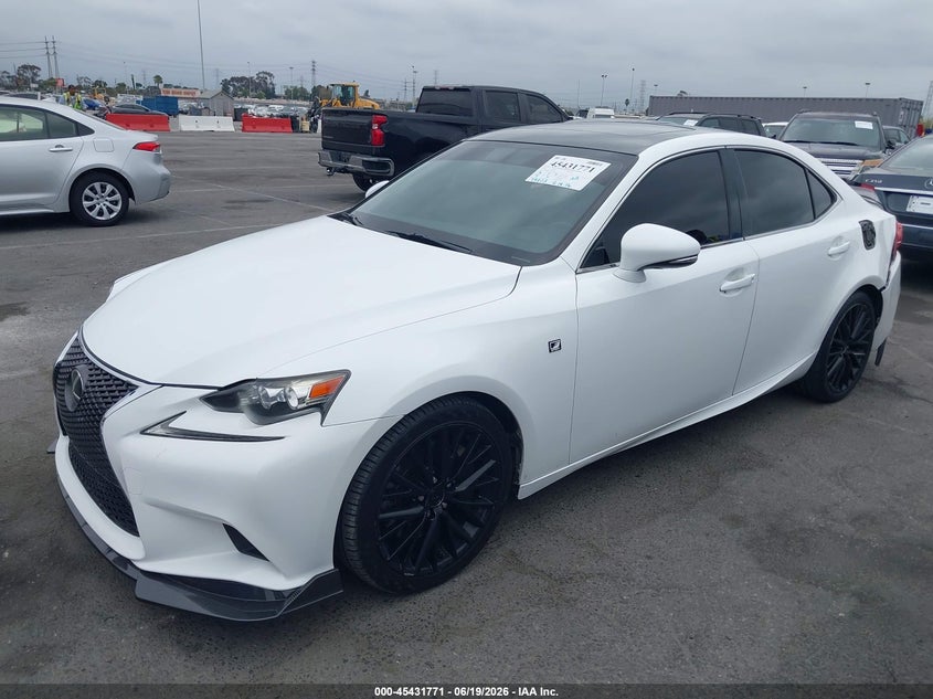 2016 Lexus Is VIN JTHBA1D2XG5009761 IAAI salvage auction — REAR END, Salvage (California), sold $7,500 on 2026-07-09 (photo 2)