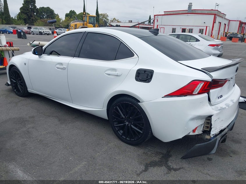 2016 Lexus Is VIN JTHBA1D2XG5009761 IAAI salvage auction — REAR END, Salvage (California), sold $7,500 on 2026-07-09 (photo 3)