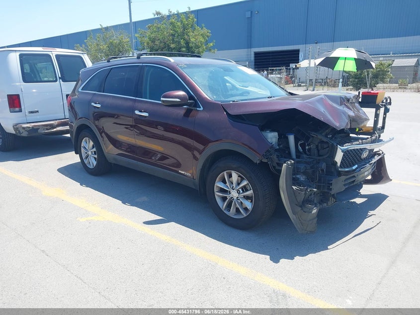 2018 Kia Sorento VIN 5XYPGDA51JG409826 IAAI salvage auction — FRONT END, Salvage (California), sold $750 on 2026-07-06 (photo 1)