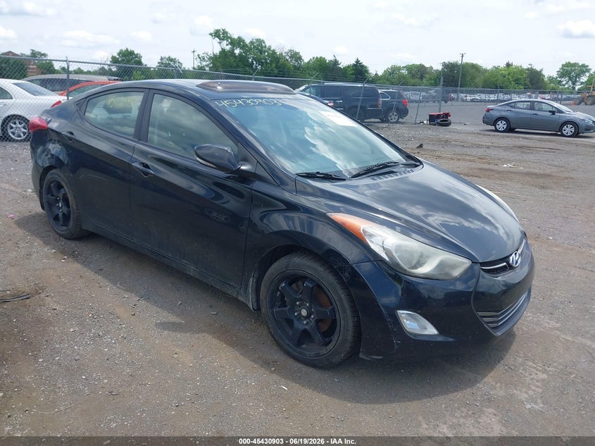 2012 Hyundai Elantra VIN KMHDH4AE5CU459075 IAAI salvage auction — NORMAL WEAR, Original (West Virginia), sold $1,100 on 2026-07-07 (photo 1)