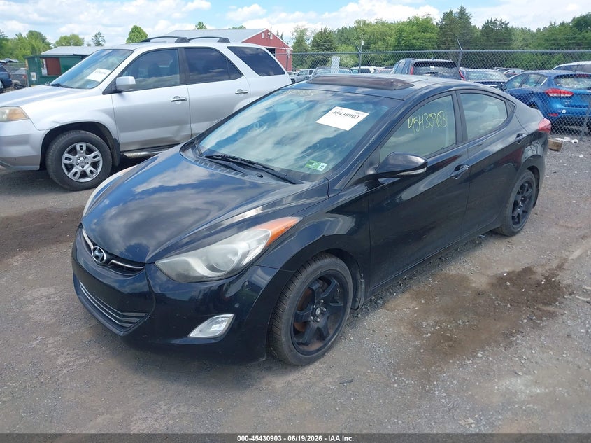 2012 Hyundai Elantra VIN KMHDH4AE5CU459075 IAAI salvage auction — NORMAL WEAR, Original (West Virginia), sold $1,100 on 2026-07-07 (photo 2)