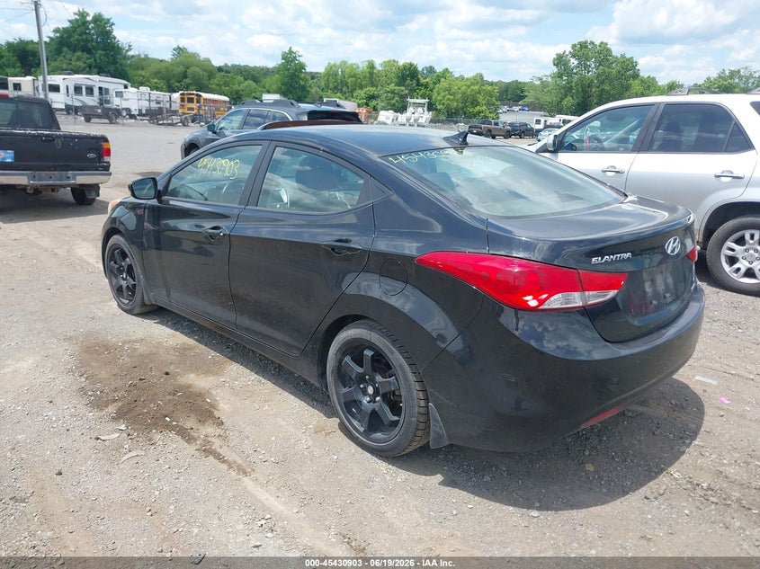 2012 Hyundai Elantra VIN KMHDH4AE5CU459075 IAAI salvage auction — NORMAL WEAR, Original (West Virginia), sold $1,100 on 2026-07-07 (photo 3)