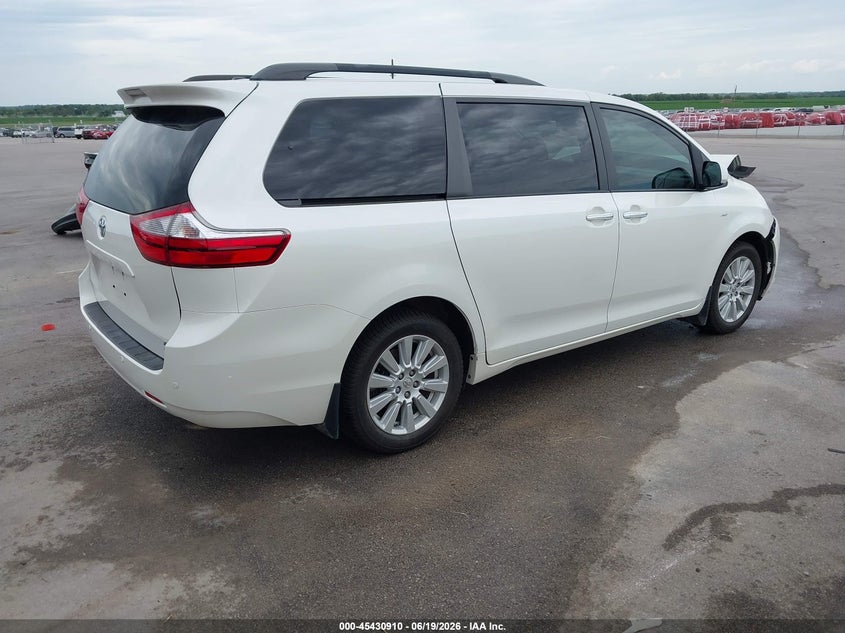 2017 Toyota Sienna VIN 5TDDZ3DC0HS167643 IAAI salvage auction — FRONT END, Clear (Wyoming), sold $6,400 on 2026-07-30 (photo 4)