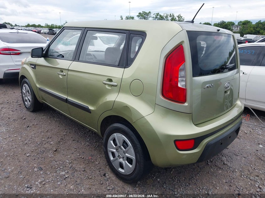 2012 Kia Soul VIN KNDJT2A57C7390530 IAAI salvage auction — NORMAL WEAR, Clear (Tennessee), sold $25 on 2026-07-16 (photo 3)