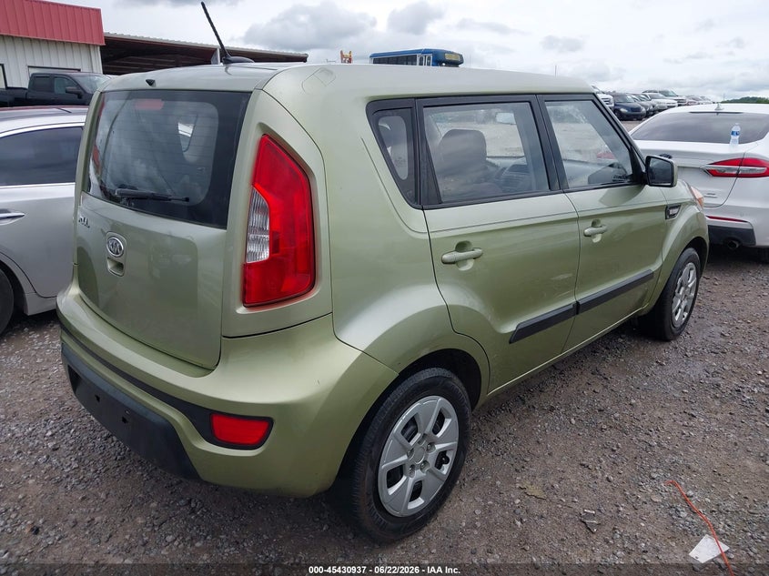 2012 Kia Soul VIN KNDJT2A57C7390530 IAAI salvage auction — NORMAL WEAR, Clear (Tennessee), sold $25 on 2026-07-16 (photo 4)