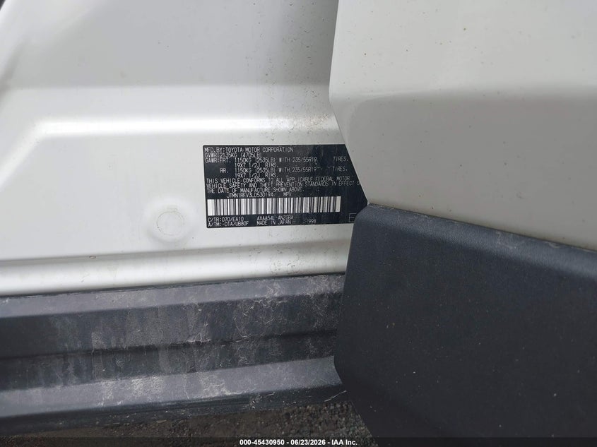 2020 Toyota Rav 4 VIN JTMN1RFV3LD530194 IAAI salvage auction — HAIL, Salvage (Iowa), sold $25 on 2026-07-29 (photo 9)