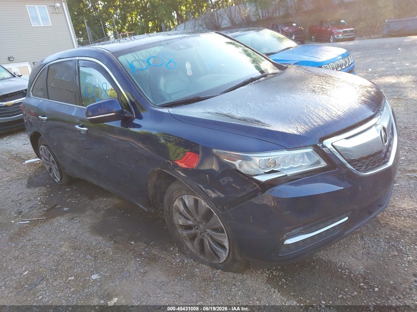 2016 Acura Mdx VIN 5FRYD4H42GB034361 IAAI salvage auction — FRONT & REAR, Salvage Title, sold $2,200 on 2026-07-31 (photo 1)