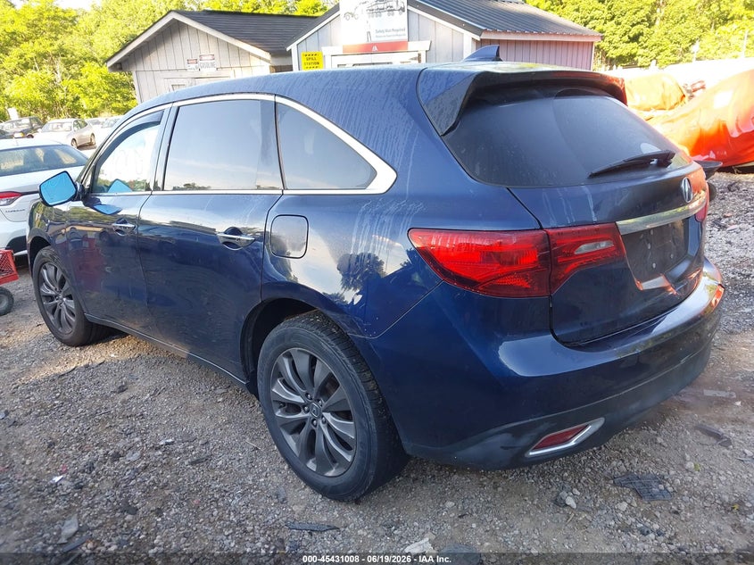 2016 Acura Mdx VIN 5FRYD4H42GB034361 IAAI salvage auction — FRONT & REAR, Salvage Title, sold $2,200 on 2026-07-31 (photo 3)