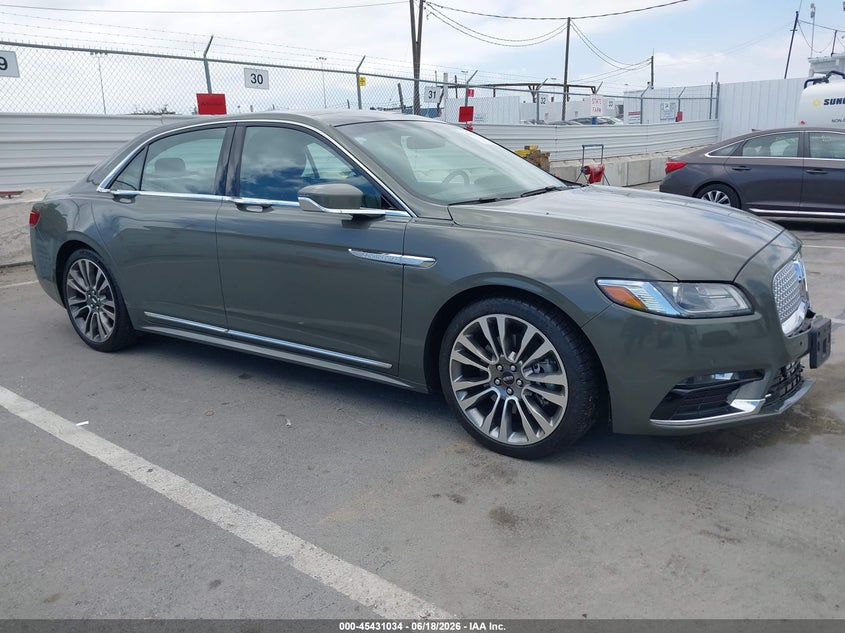 2017 Lincoln Continental VIN 1LN6L9TK8H5607003 IAAI salvage auction — FRONT END, Salvage Title, sold $25 on 2026-07-25 (photo 1)