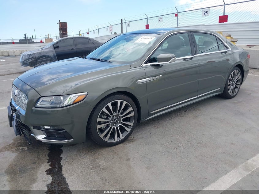 2017 Lincoln Continental VIN 1LN6L9TK8H5607003 IAAI salvage auction — FRONT END, Salvage Title, sold $25 on 2026-07-25 (photo 2)