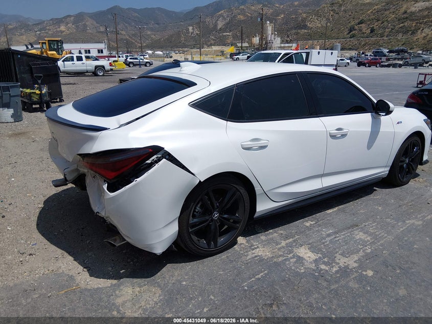 2026 Acura Integra VIN 19UDE4H33TA014001 IAAI salvage auction — REAR END, Salvage Title, sold $12,850 on 2026-08-19 (photo 4)