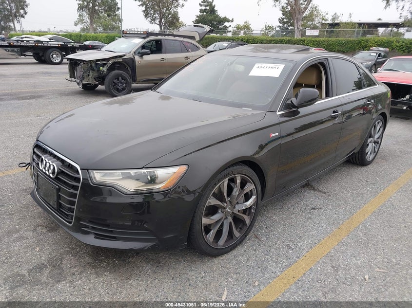 2013 Audi A6 VIN WAUGGAFC0DN130366 IAAI salvage auction — RIGHT SIDE, Salvage Title, sold $925 on 2026-07-21 (photo 2)