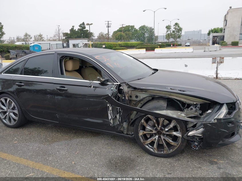 2013 Audi A6 VIN WAUGGAFC0DN130366 IAAI salvage auction — RIGHT SIDE, Salvage Title, sold $925 on 2026-07-21 (photo 6)