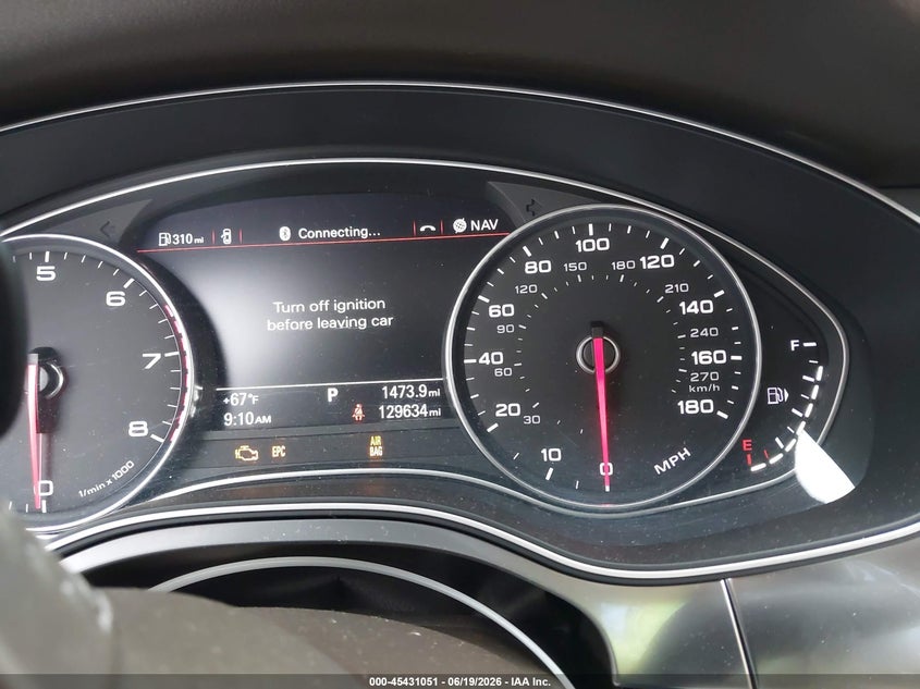 2013 Audi A6 VIN WAUGGAFC0DN130366 IAAI salvage auction — RIGHT SIDE, Salvage Title, sold $925 on 2026-07-21 (photo 7)
