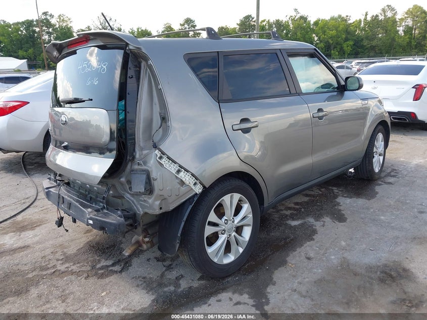 2016 Kia Soul VIN KNDJP3A54G7399475 IAAI salvage auction — LEFT REAR, Clear (Virginia), sold $1,250 on 2026-07-10 (photo 4)