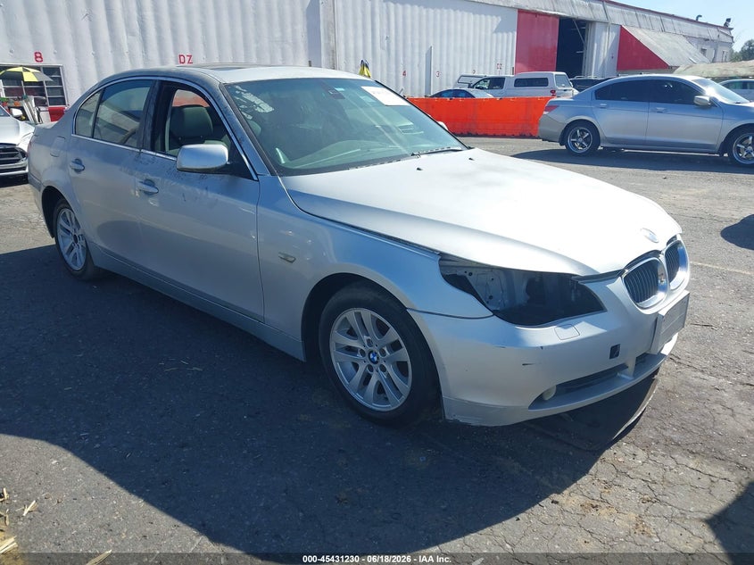 2006 BMW 5 series VIN WBANE73536CM34294 IAAI salvage auction — FRONT END, Clear (Indiana), sold $550 on 2026-07-09 (photo 1)