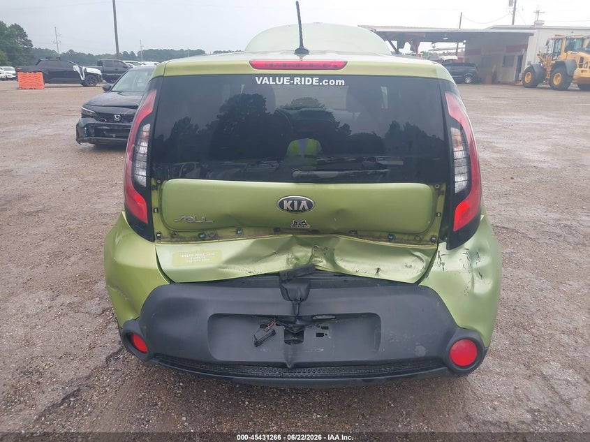 2015 Kia Soul VIN KNDJN2A21F7795951 IAAI salvage auction — REAR END, Salvage (Texas), sold $725 on 2026-07-09 (photo 6)