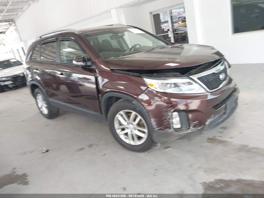 2014 Kia Sorento VIN 5XYKT3A60EG539515 IAAI salvage auction — SIDE, Rebuildable (Florida), sold $1,300 on 2026-07-10 (photo 1)