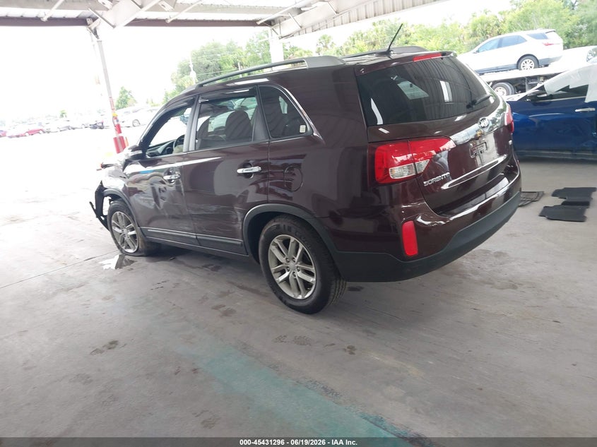 2014 Kia Sorento VIN 5XYKT3A60EG539515 IAAI salvage auction — SIDE, Rebuildable (Florida), sold $1,300 on 2026-07-10 (photo 3)