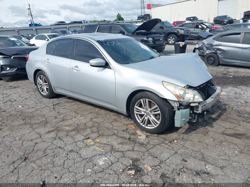 2013 Infiniti G VIN JN1CV6AP5DM714351 IAAI salvage auction — FRONT END, Salvage (Georgia), sold $400 on 2026-07-29 (photo 1)