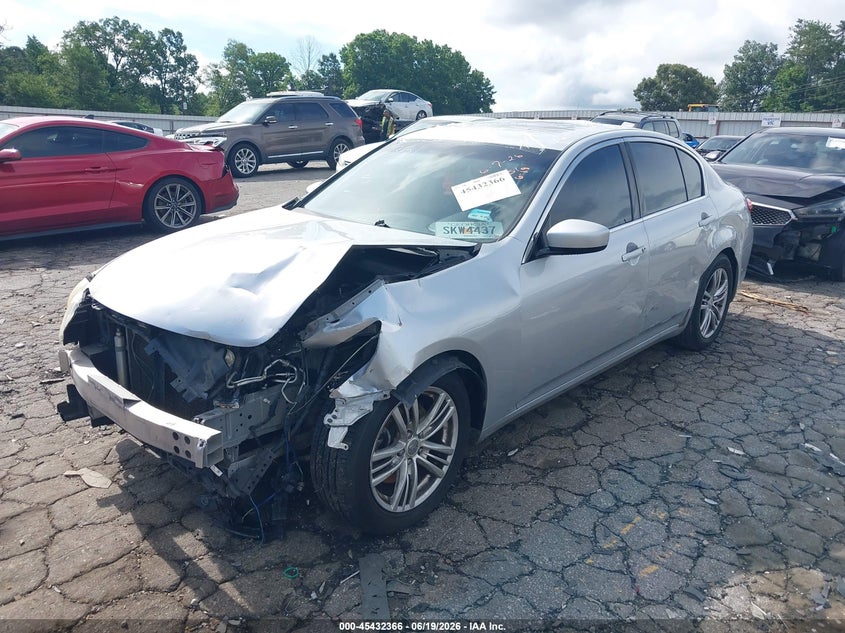 2013 Infiniti G VIN JN1CV6AP5DM714351 IAAI salvage auction — FRONT END, Salvage (Georgia), sold $400 on 2026-07-29 (photo 6)
