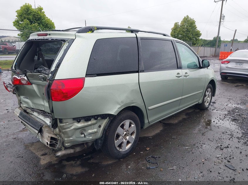 2006 Toyota Sienna VIN 5TDZA23C96S546520 IAAI salvage auction — REAR END, Clear (Virginia), sold $675 on 2026-07-21 (photo 4)