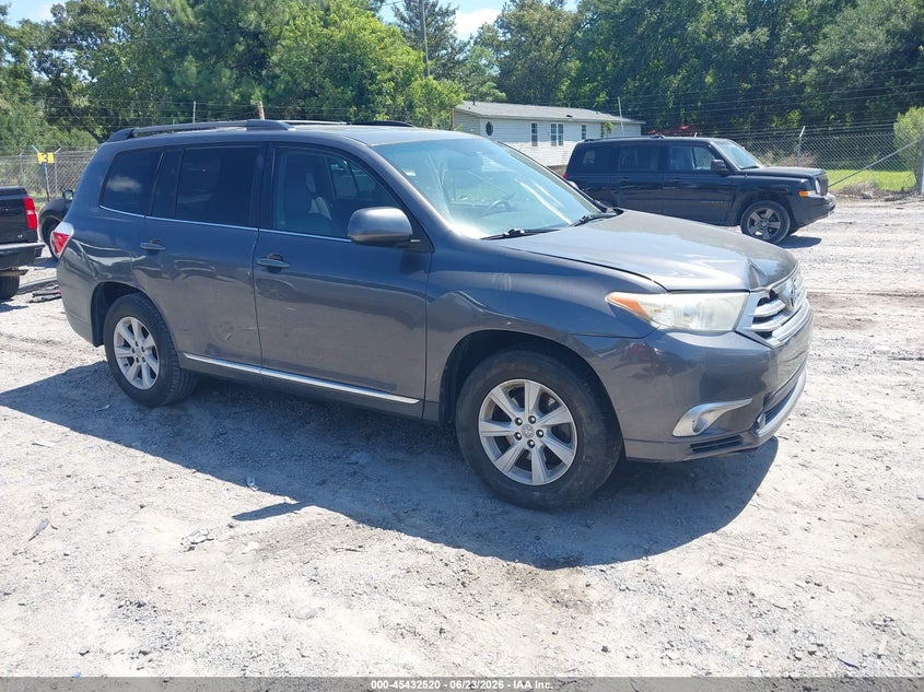 2012 Toyota Highlander VIN 5TDZK3EH8CS080988 IAAI salvage auction — FRONT END, Salvage (South Carolina), sold $1,250 on 2026-07-28 (photo 1)