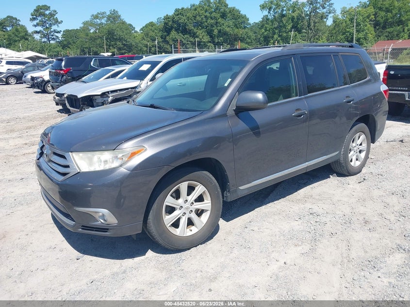 2012 Toyota Highlander VIN 5TDZK3EH8CS080988 IAAI salvage auction — FRONT END, Salvage (South Carolina), sold $1,250 on 2026-07-28 (photo 2)