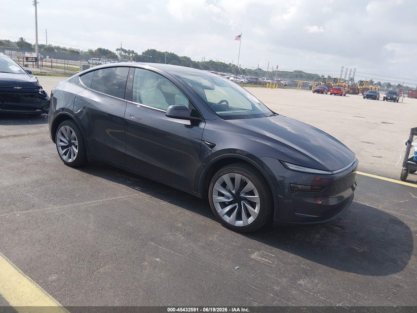 2026 Tesla Model y VIN 7SAYGDED6TA427948 IAAI salvage auction — LEFT REAR, Salvage Title, sold $16,200 on 2026-08-02 (photo 1)