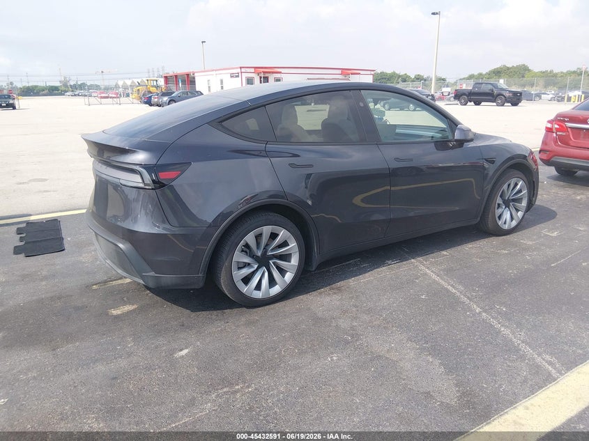 2026 Tesla Model y VIN 7SAYGDED6TA427948 IAAI salvage auction — LEFT REAR, Salvage Title, sold $16,200 on 2026-08-02 (photo 4)
