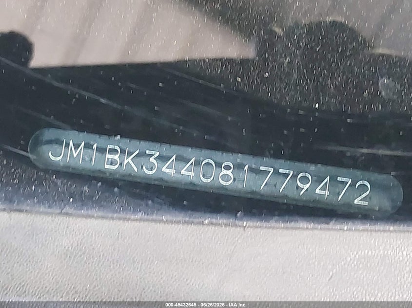 2008 Mazda 3 VIN JM1BK344081779472 IAAI salvage auction — FRONT END, Clear (Virginia), sold $325 on 2026-07-12 (photo 9)