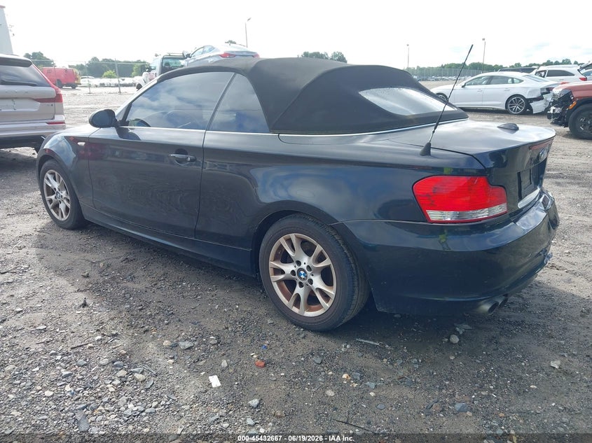 2008 BMW 1er VIN WBAUL73598VE89280 IAAI salvage auction — REAR END, Salvage (Georgia), sold $125 on 2026-07-23 (photo 3)