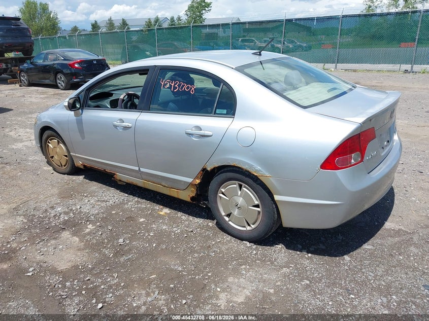 2008 Honda Civic hybrid VIN JHMFA36258S017781 IAAI salvage auction — NORMAL WEAR, Clear (New York), sold $375 on 2026-07-07 (photo 3)