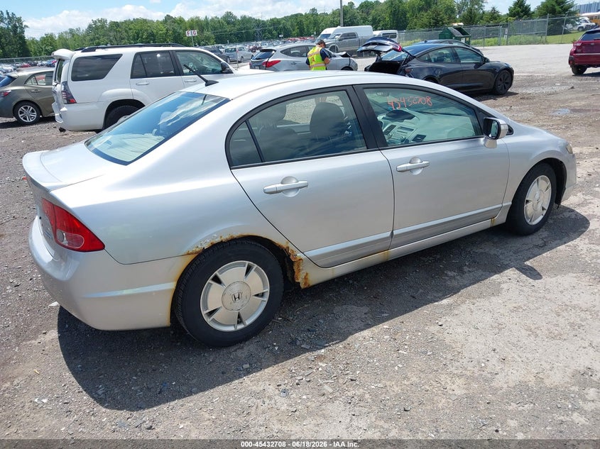 2008 Honda Civic hybrid VIN JHMFA36258S017781 IAAI salvage auction — NORMAL WEAR, Clear (New York), sold $375 on 2026-07-07 (photo 4)
